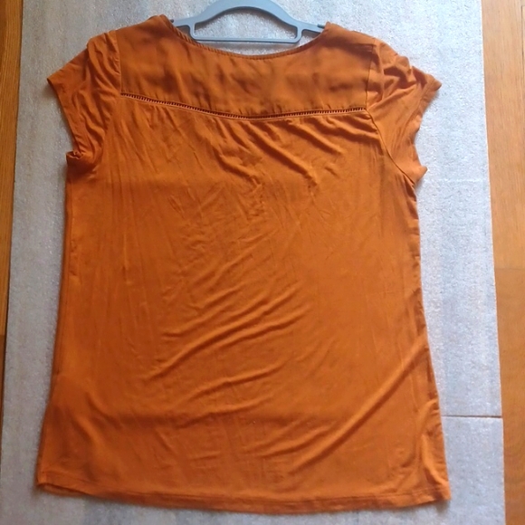SOLD - Camaieu Orange Top Blouse - Picture 8 of 12